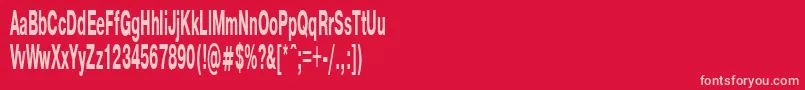PragmaticaBold40b Font – Pink Fonts on Red Background