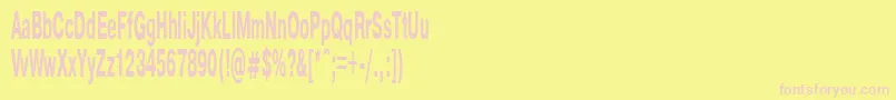 PragmaticaBold40b Font – Pink Fonts on Yellow Background