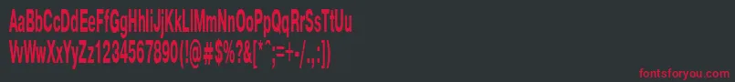 フォントPragmaticaBold40b – 黒い背景に赤い文字
