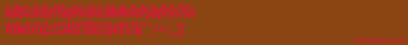 PragmaticaBold40b Font – Red Fonts on Brown Background