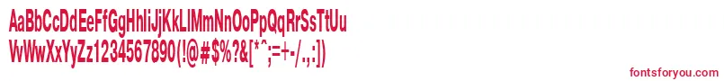 PragmaticaBold40b Font – Red Fonts on White Background