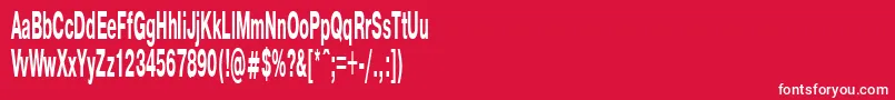 PragmaticaBold40b Font – White Fonts on Red Background