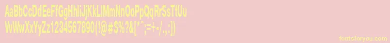 PragmaticaBold40b Font – Yellow Fonts on Pink Background