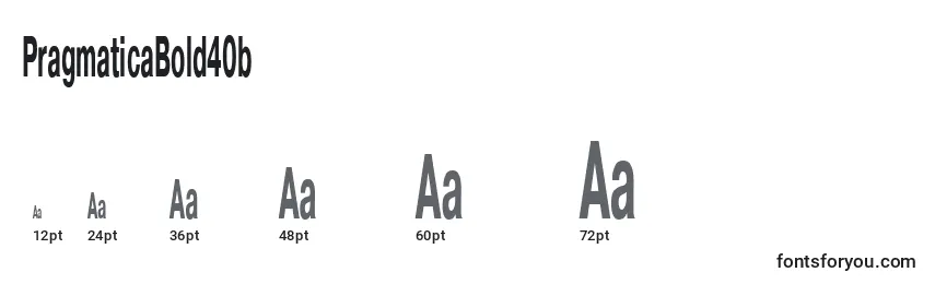 PragmaticaBold40b Font Sizes