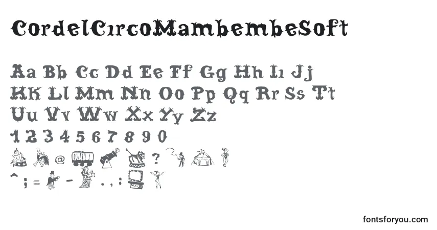 Шрифт CordelCircoMambembeSoft – алфавит, цифры, специальные символы