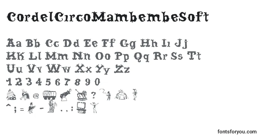 Police CordelCircoMambembeSoft - Alphabet, Chiffres, Caractères Spéciaux