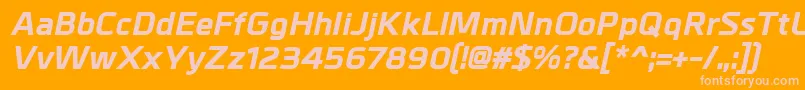 MetralExtrabolditalic Font – Pink Fonts on Orange Background