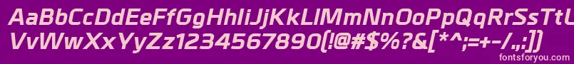 MetralExtrabolditalic Font – Pink Fonts on Purple Background