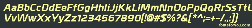 MetralExtrabolditalic-Schriftart – Gelbe Schriften auf schwarzem Hintergrund