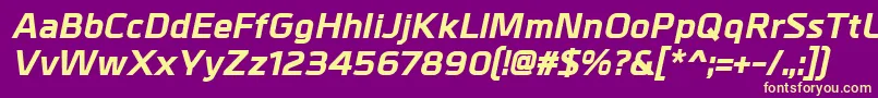 MetralExtrabolditalic Font – Yellow Fonts on Purple Background