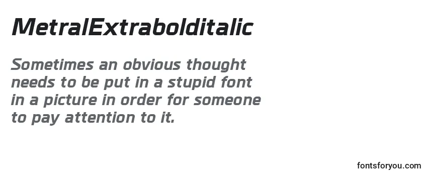 MetralExtrabolditalic Font