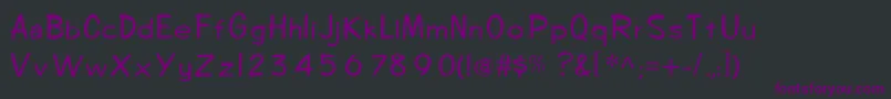 フォントOingeeLight – 黒い背景に紫のフォント