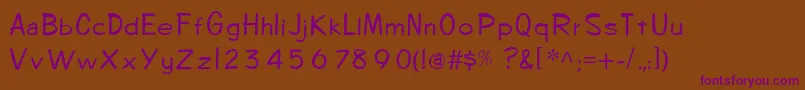 Шрифт OingeeLight – фиолетовые шрифты на коричневом фоне