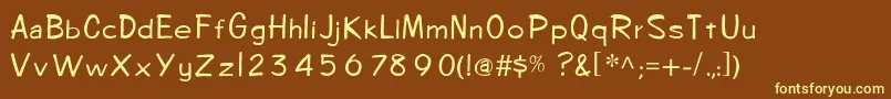Шрифт OingeeLight – жёлтые шрифты на коричневом фоне