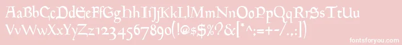 GoudyMediaevalRegular Font – White Fonts on Pink Background
