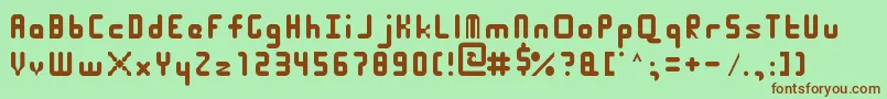 Roundy Font – Brown Fonts on Green Background