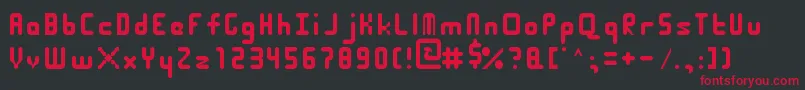 Roundy Font – Red Fonts on Black Background