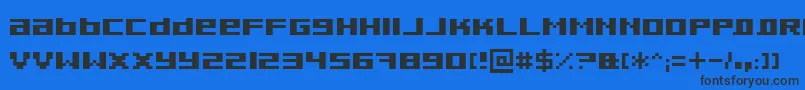 Pixeldub Font – Black Fonts on Blue Background