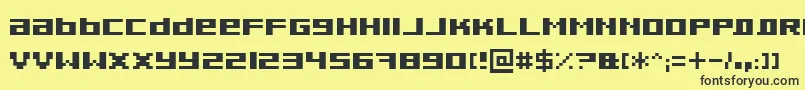 Pixeldub Font – Black Fonts on Yellow Background