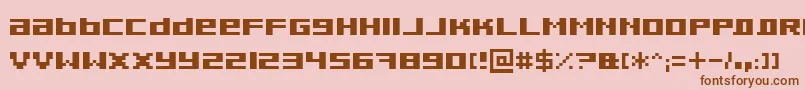 Pixeldub Font – Brown Fonts on Pink Background