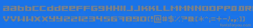 Pixeldub Font – Gray Fonts on Blue Background