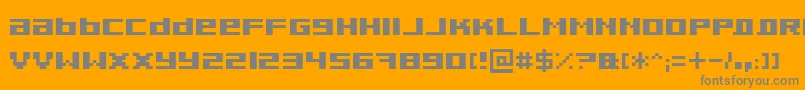 Pixeldub Font – Gray Fonts on Orange Background