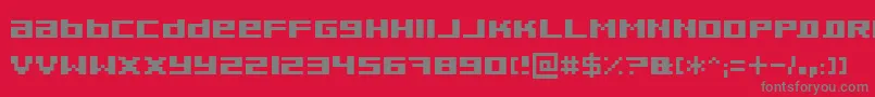 Pixeldub Font – Gray Fonts on Red Background