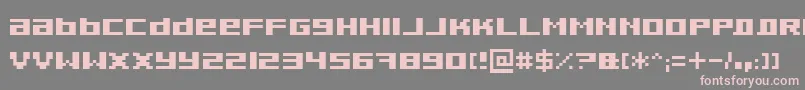 Pixeldub Font – Pink Fonts on Gray Background