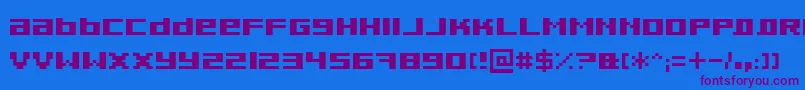 Pixeldub Font – Purple Fonts on Blue Background