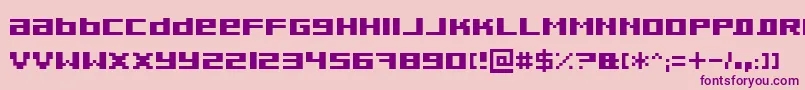 Pixeldub Font – Purple Fonts on Pink Background