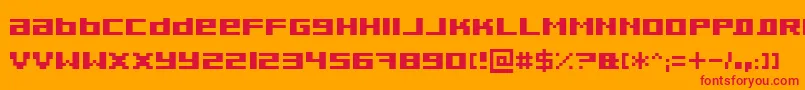 Шрифт Pixeldub – красные шрифты на оранжевом фоне