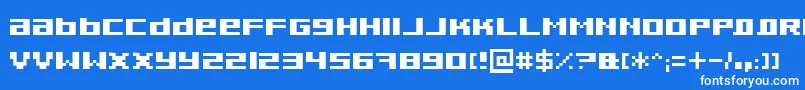 Pixeldub Font – White Fonts on Blue Background