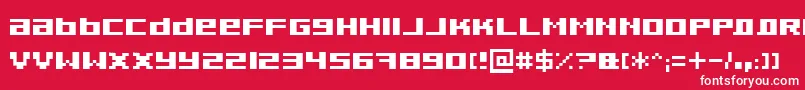 Pixeldub Font – White Fonts on Red Background