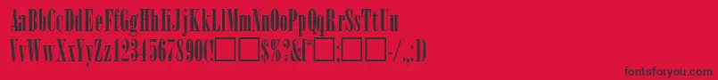 WinsomsskRegular Font – Black Fonts on Red Background