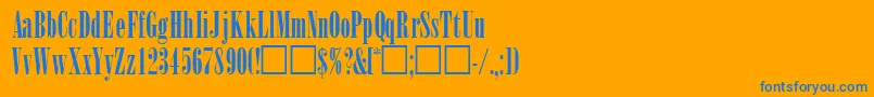 WinsomsskRegular Font – Blue Fonts on Orange Background