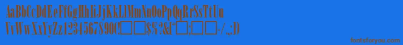 WinsomsskRegular Font – Brown Fonts on Blue Background