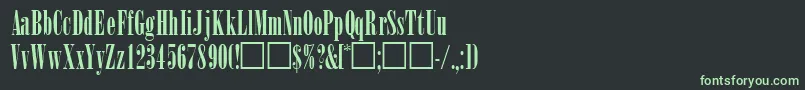 WinsomsskRegular Font – Green Fonts on Black Background