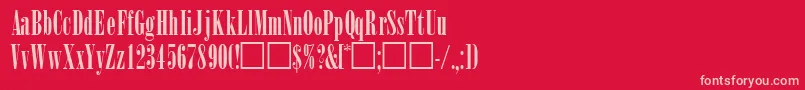 WinsomsskRegular Font – Pink Fonts on Red Background