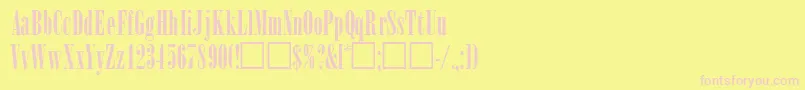 Шрифт WinsomsskRegular – розовые шрифты на жёлтом фоне