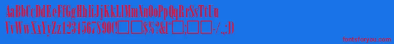 WinsomsskRegular Font – Red Fonts on Blue Background