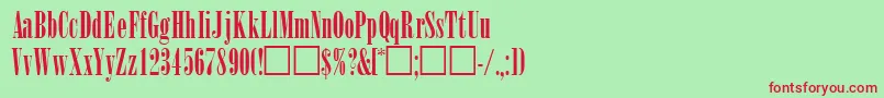 WinsomsskRegular Font – Red Fonts on Green Background