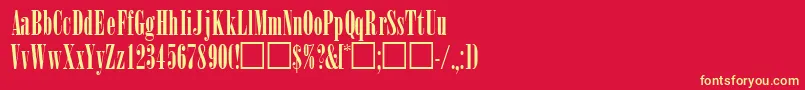 WinsomsskRegular Font – Yellow Fonts on Red Background