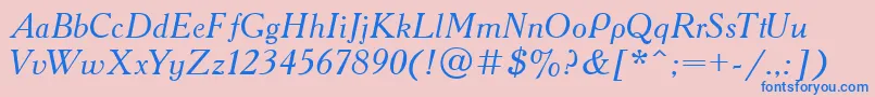 AcademiaItalic Font – Blue Fonts on Pink Background
