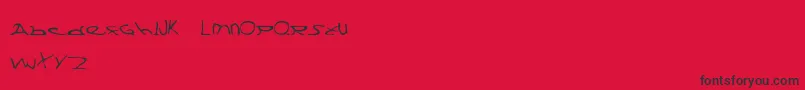 Submerge Font – Black Fonts on Red Background