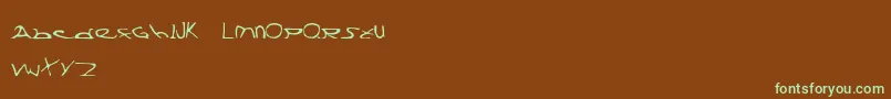 Czcionka Submerge – zielone czcionki na brązowym tle