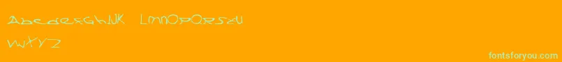 Submerge Font – Green Fonts on Orange Background