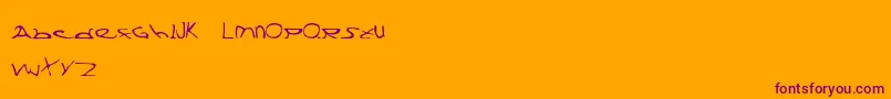 Czcionka Submerge – fioletowe czcionki na pomarańczowym tle