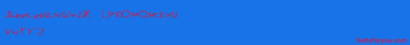 フォントSubmerge – 赤い文字の青い背景