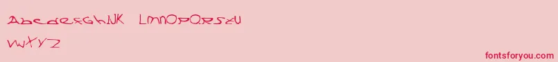 Submerge Font – Red Fonts on Pink Background