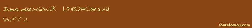 Czcionka Submerge – żółte czcionki na brązowym tle